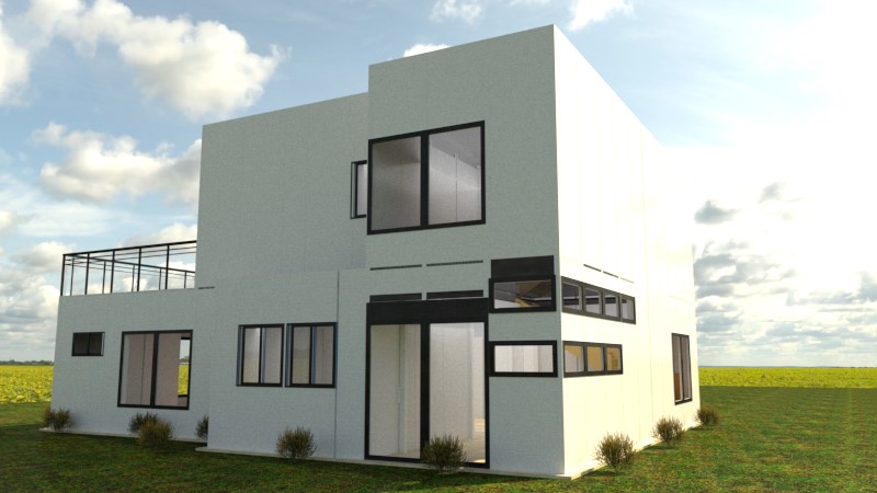 Casa Cúbica Mediterránea 176.5 m2